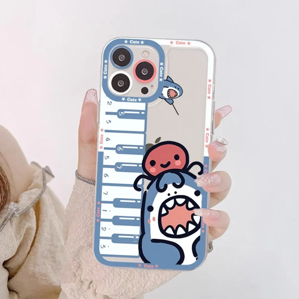 Amine Cute SAMEZU SHARK Phone Case For Redmi 7 8 9 A For Redmi Note 5 7 8 9 10 11 Pro Max 4G 5G Funfas