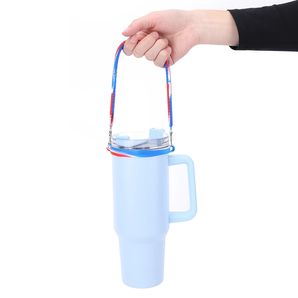 Silicone Water Bottle Handle Fit Most 8-40oz Bottle Water Bottle Sling Water Bottle Holder for Stanley Cup Accessories