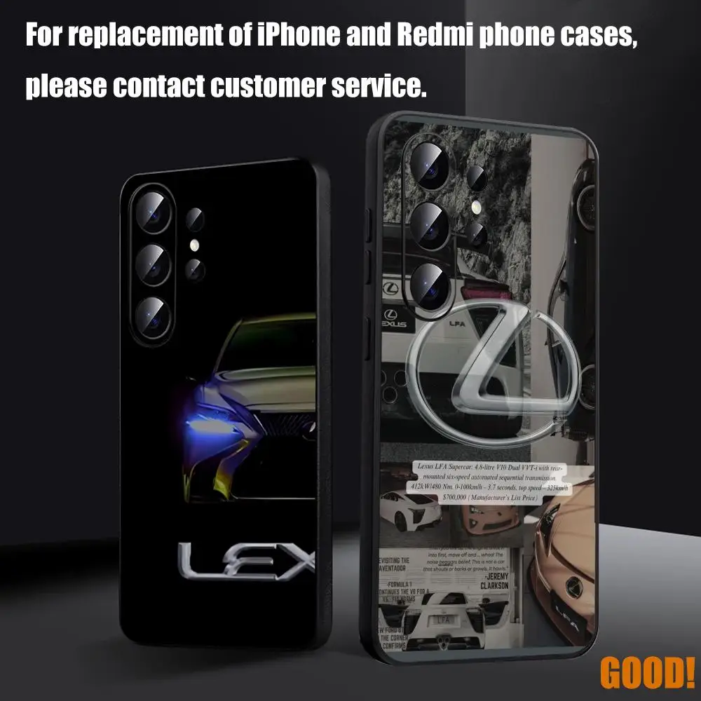 Super L-caixa-LEXUSes Phone Case For Samsung Galaxy S26 S25 S24 S23 S22 S21 S20 Plus Ultra Fold A Soft Black