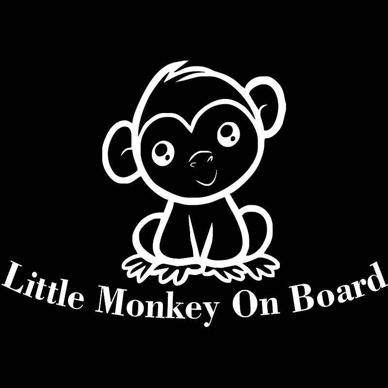 15 * 10.3cm Little Monkey Cute, Fun, and Fashionable Design Window Bumper Motorcycle Accessories Vinyl Car Sticker