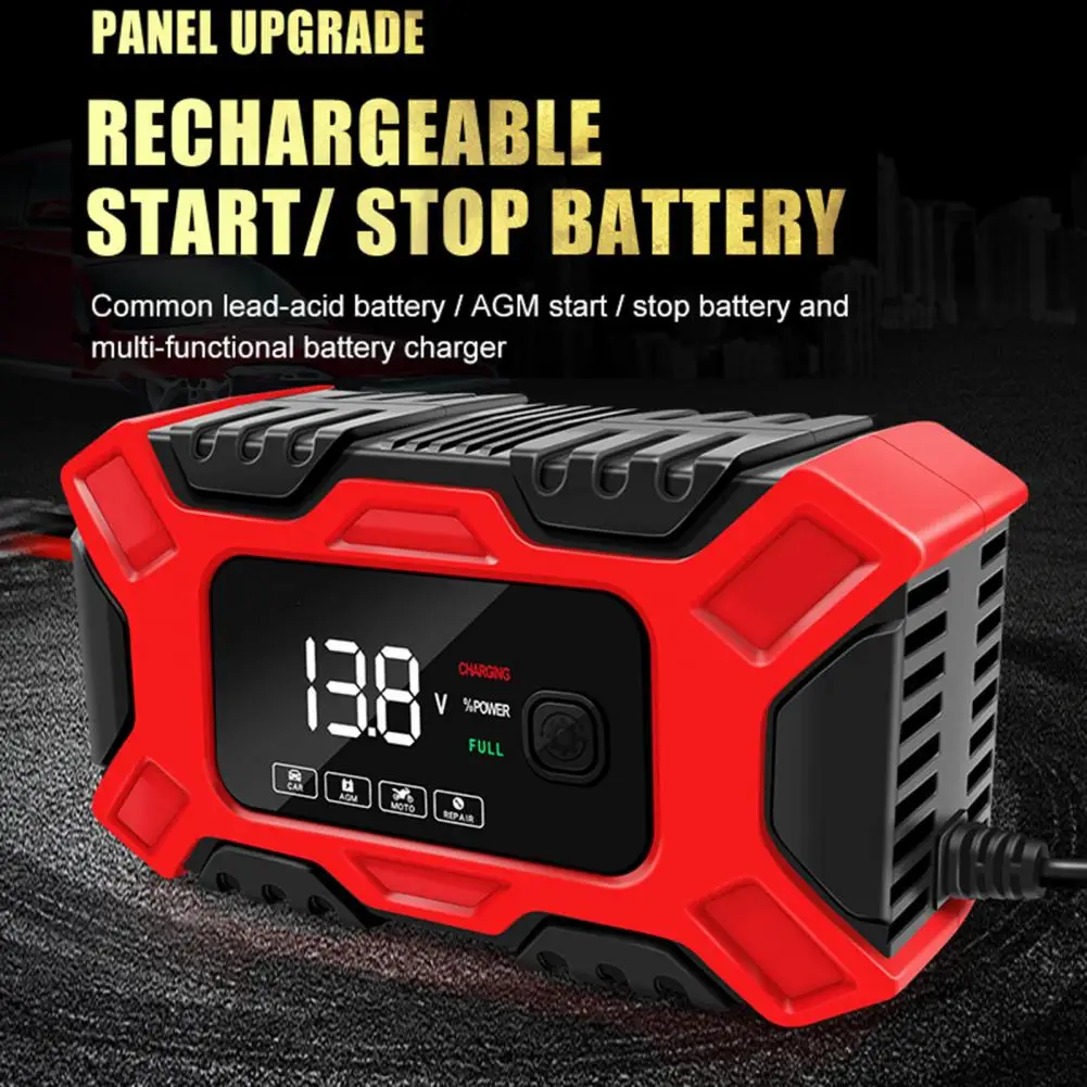 Battery Charger  Sturdy UK Plug Stable Performance  Lead-Acid Car Battery Charger for Truck