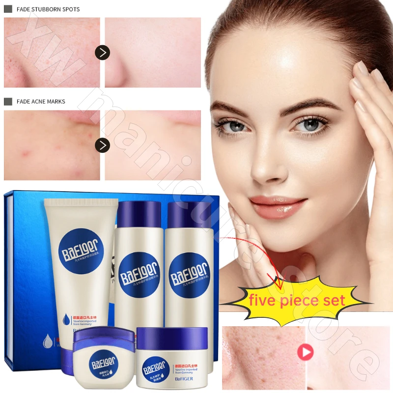 Five-piece Set of Beauty and Skin Care Cosmetics and Facial Skin Care Products To Relieve Dryness and Dehydration on The Face