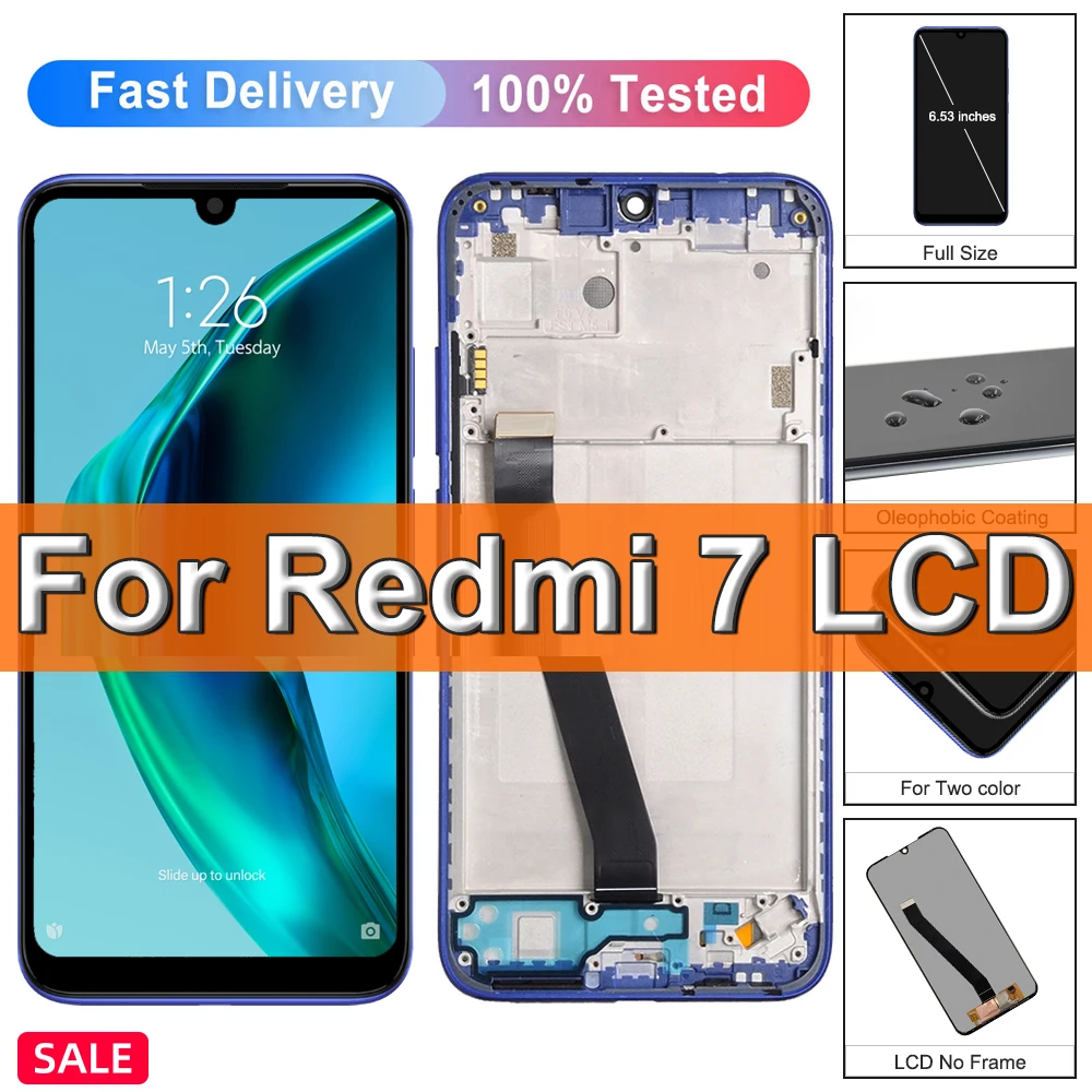 LCD For Xiaomi Redmi 7 LCD With Frame Touch Screen Replcement For Redmi 7 Display Redmi7 LCD Display Repair Parts