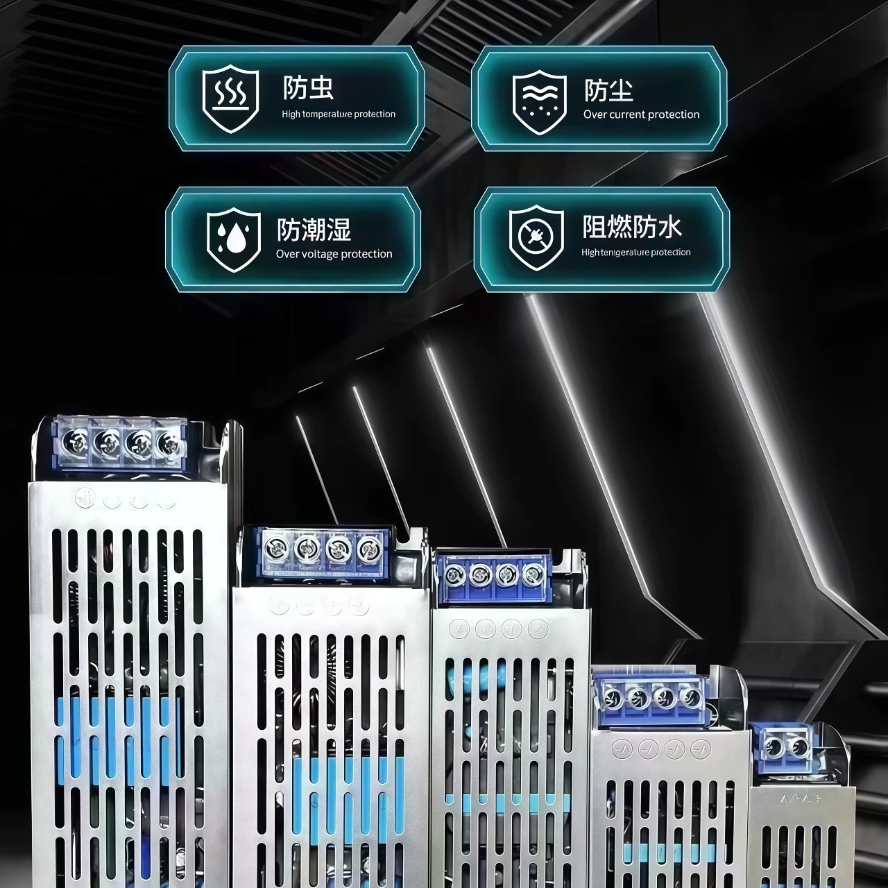 

DC 12V 24V Switching Power Supply AC176-264V LED Light Driver Power Adapter 60W 100W 200W 300W 400W Mute Lighting Transformers