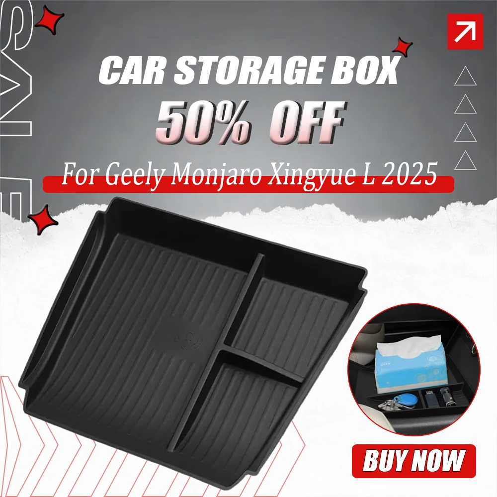 

Автомобильный ящик для хранения, нижний органайзер на центральной консоли, чехол для Geely Monjaro Xingyue L 2025, аксессуары для салона автомобиля, автомобильный гаджет