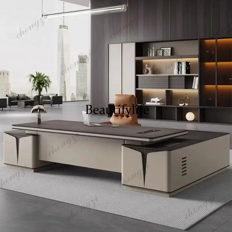 K153  Reception Office Desk Protector Designer Modern Executive Computer Desk Specialty Commercial  Furniture