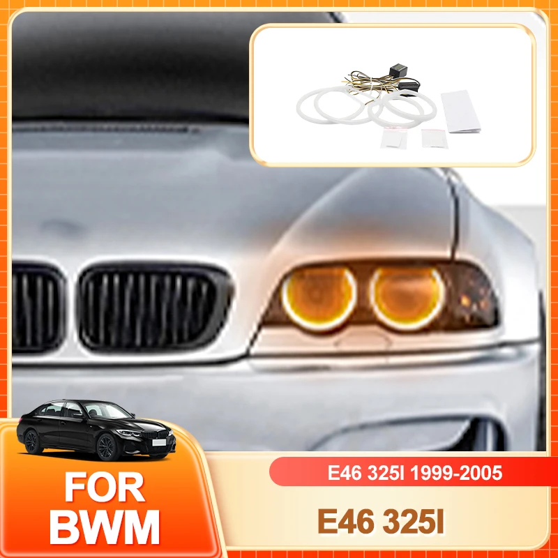 

Glasses Holder SMD Cotton Light Switchback LED Angel Eye Ring Kit For BMW E46 325i 325xi 330i 330xi With HID Headlights 1999