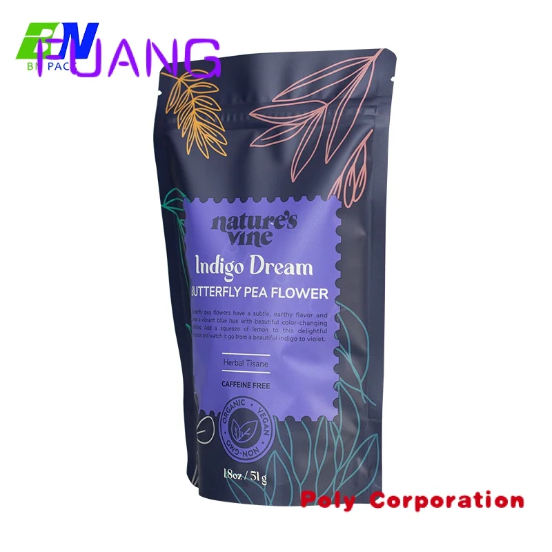 Custom  Custom Printing Aluminum Foil Stand Up Pouch Matcha Green Tea Powder Packing Bags