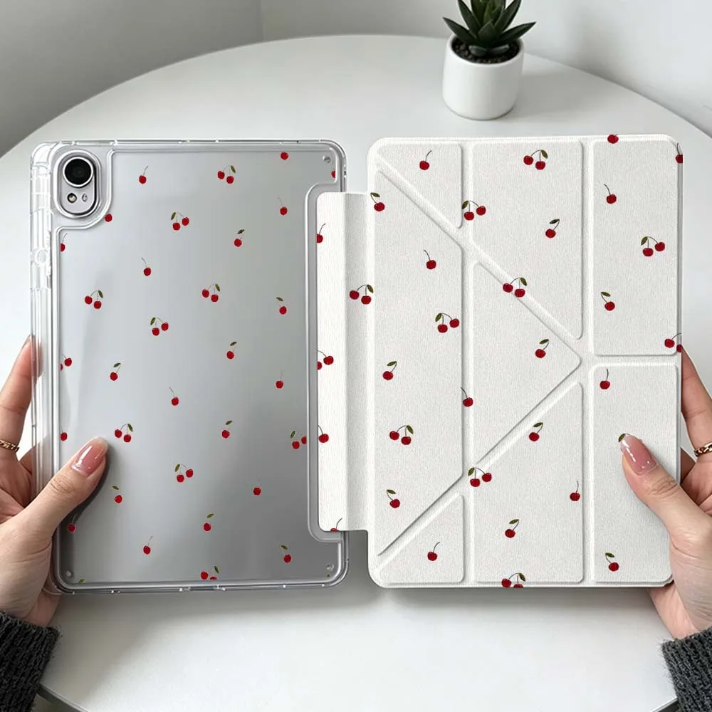 

Minimalist Small Cherry Print For Huawei MatePad Pro SE Air 12X Honor Pad 9 V9 GT X9a X9 Foldable 3Y Tablet Case Soft