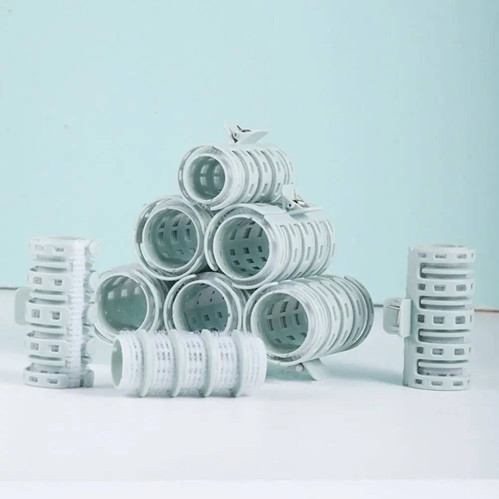 New Nylon DIY Hairdressing Tools Green Self-adhesive Sticky Hair Curls Plastic Hair Styling Tools Heatless Hair Curlers Hair