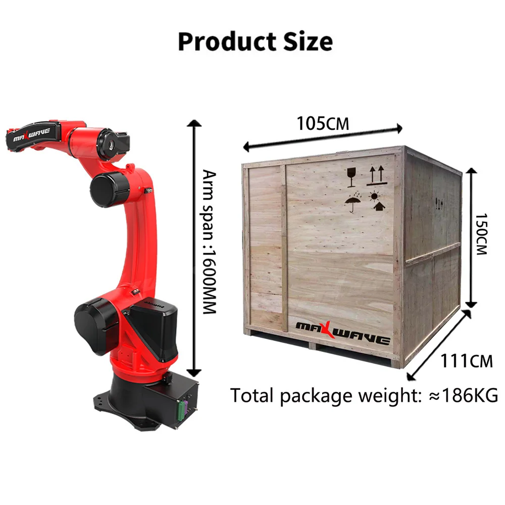 6軸関節型産業用ロボットアーム 最安値 1820A 1850mm フレキシブルアクション 簡単操作 20kg可搬重量