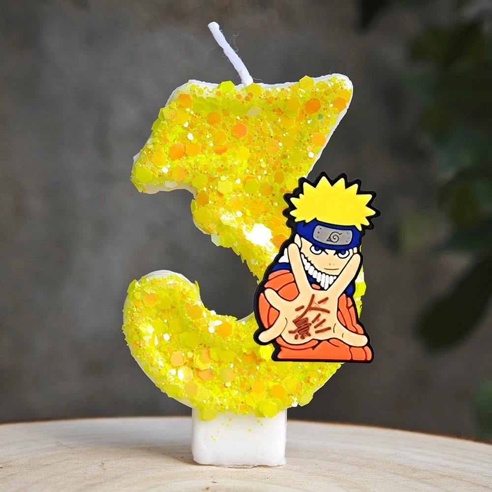Naruto-Themen-Kuchenkerzen Anime Geburtstagstorten-Dekorationskerzen Party-Dekorationen Zubehör – Detail 4