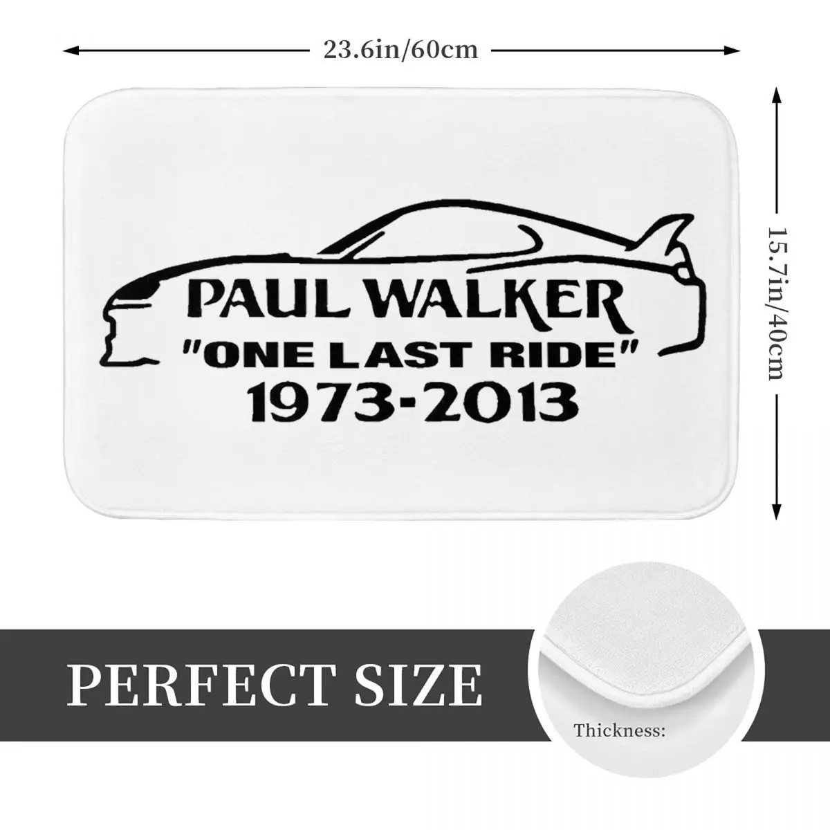 Paul Walker Fast And Furious Doormat Kitchen Entrance Home Floor Mat Non-slip Carpet Rug for Balcony Footpad Mats
