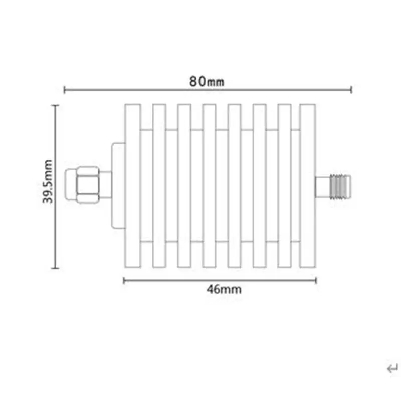 BECEN 25Watt SMA-JK Coaxial RF Attenuator  DC-3GHz & DC to 4GHz 50 ohm,1db,2db,3db,5db,6db,10db,15db, 20dB,30db,40db