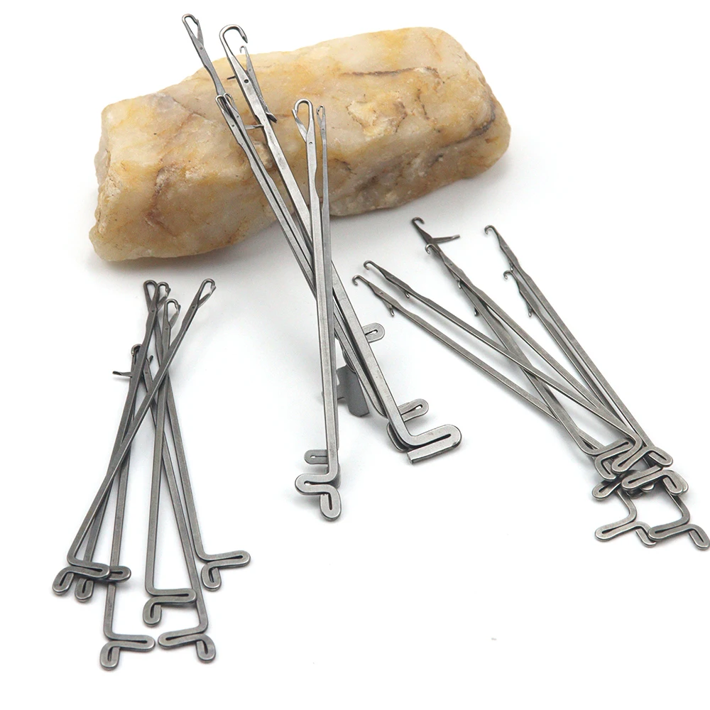 Aguja de tejer con cuentas de varios tamaños, cerradura de ganchillo, aguja para coser, peluca con cuentas, herramienta para tejer alfombras