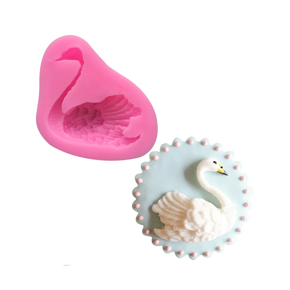 Swan Cake Molds Silicone Form For Baking Candy Chocolate Cookie Jelly Pudding Cupcakes Pastry Decoration Confectionery Moulds