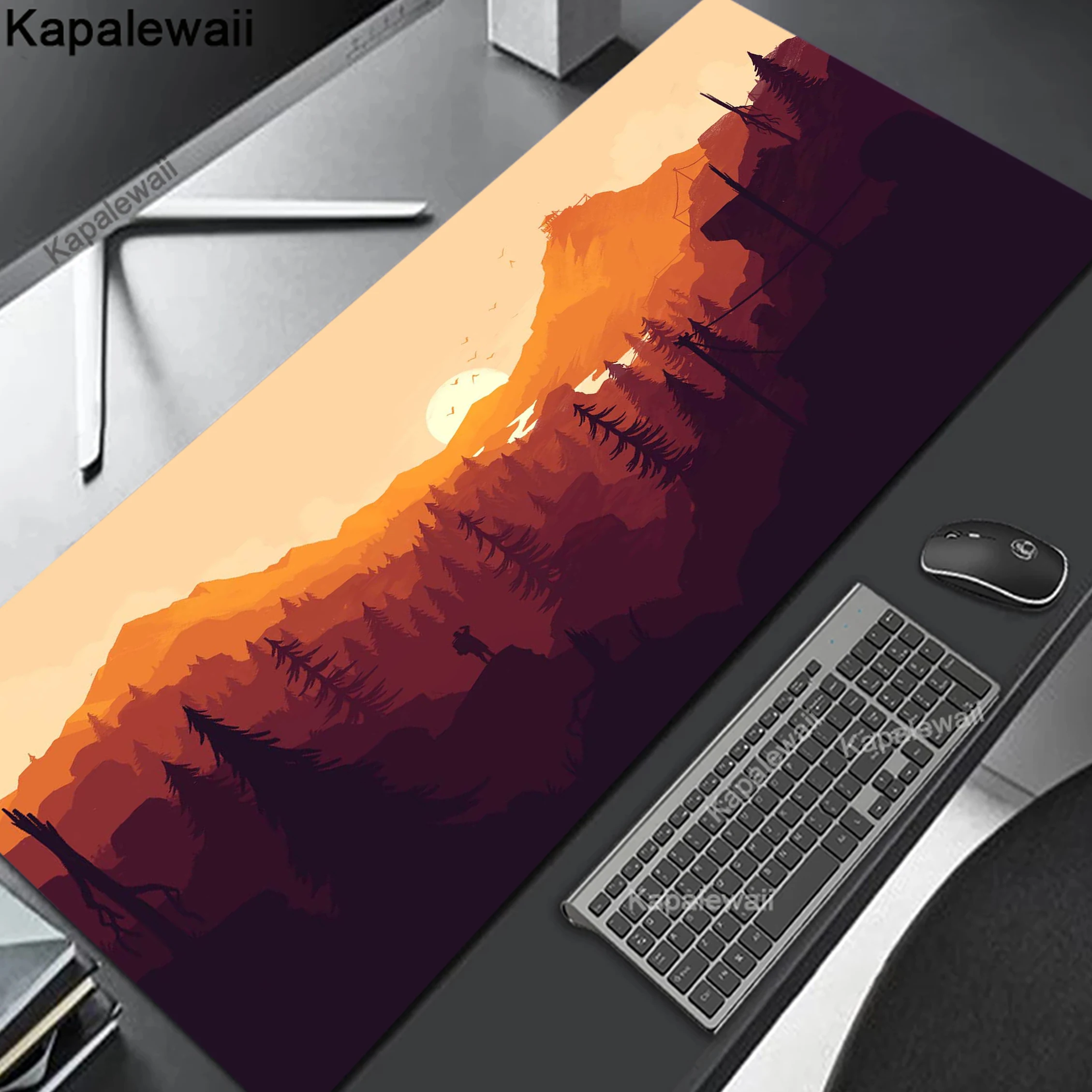 Gaming Mouse Pad Large Gamer Mouse Pad Firewatch Gaming Table Carpet Desk Mat Rubber Keyboard Pads XXL 900x400mm Mouse Mat