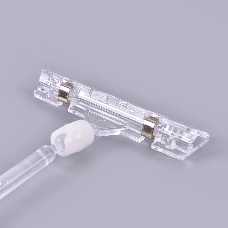 1PC Transparent Plastic Advertising Clips Plastic Sign Display Shelf Clamp Price Label Tag Clip Holders In Supermarket Retails