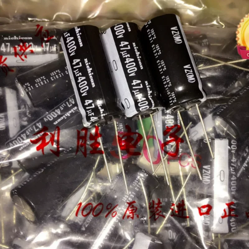 10PCS-100PCS  47UF 400V Nichicon electrolytic capacitor 400V47UF 16 * 35 VZ from Japan