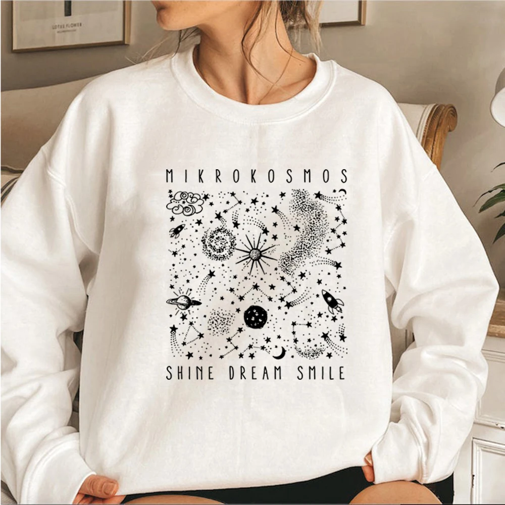 Mikrokosmos Sweatshirt Shine Dream Smile Sweatshirt Twinkling Starlight Hoodie Unisex Crewneck Sweatshirts Top Kpop Music Merch