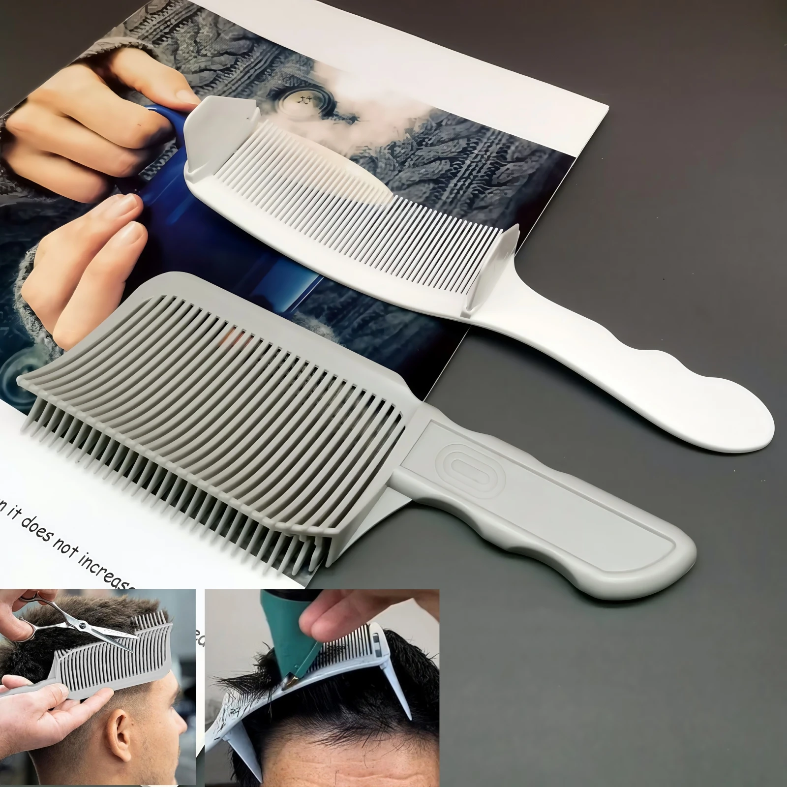 1/2/3Pcs Barber Haar Kamm Kit Flache Top Haar Schneiden Verblassen Styling Verblassen Kamm Männer verblassen Pinsel Salon Haar Werkzeug Zubehör