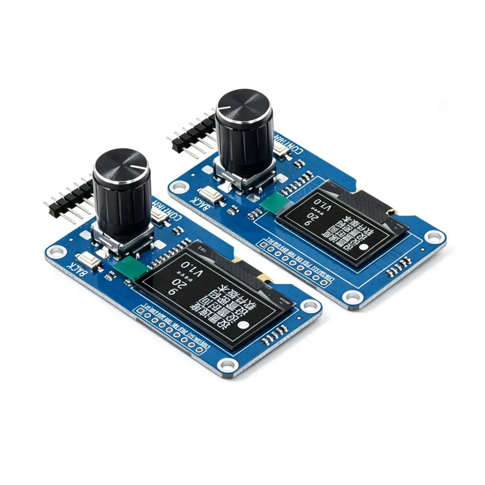 0.96 Inch  1.3 Inch OLED Display with EC11 Rotary Encoder Module, IIC White/Blue Screen for Menu Control DIY