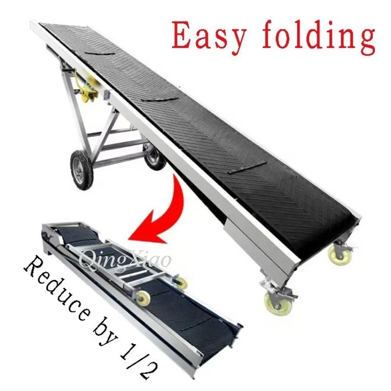 Industrial Equipment Belt Conveyor with Folding Belt Three-sided Enclosure Detachable Conveyor Belt Climbing and Feeding Small