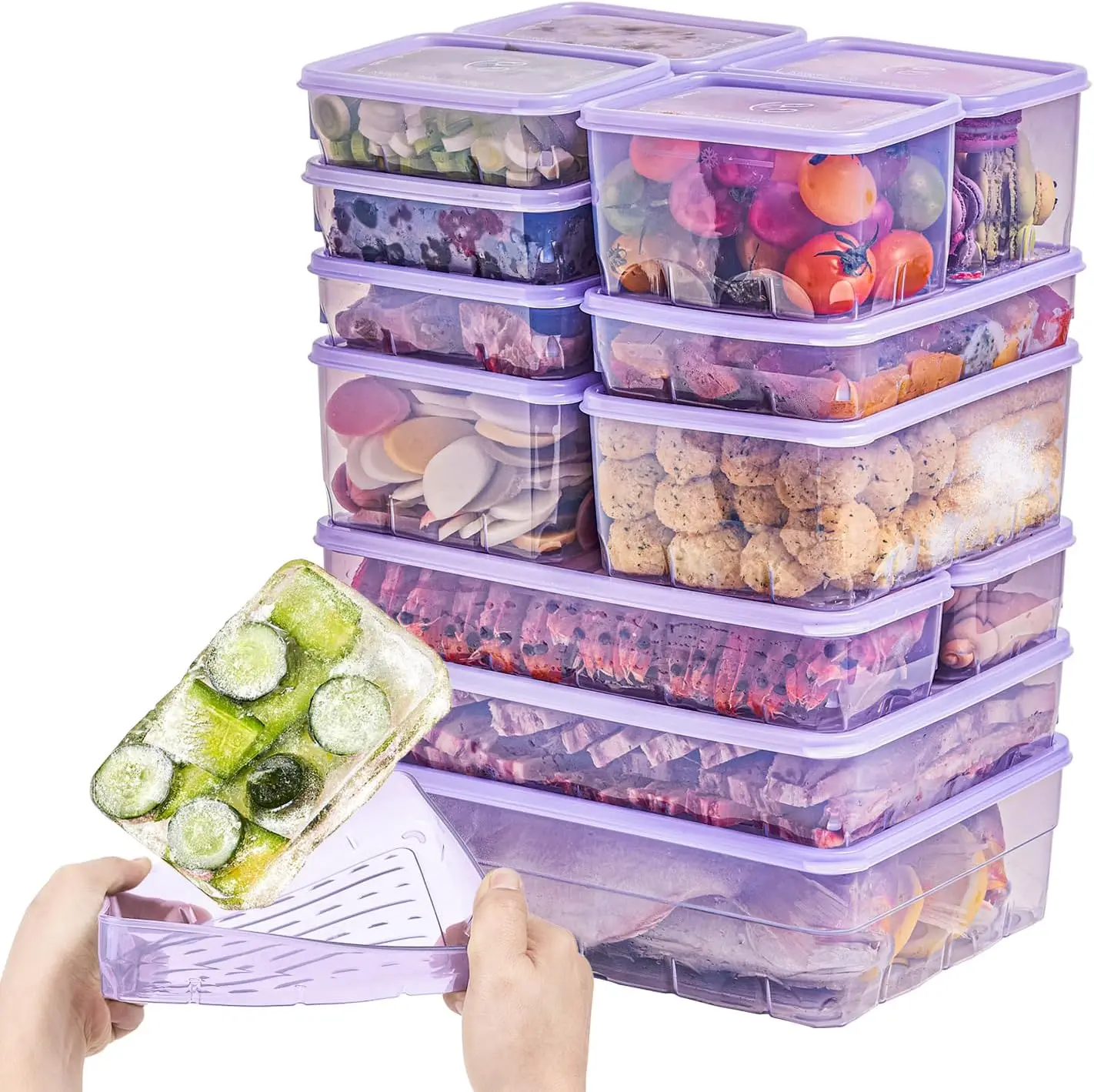 

24-Pack Freezer Containers with Lids: Twist Release, BPA-Free Soup Storage