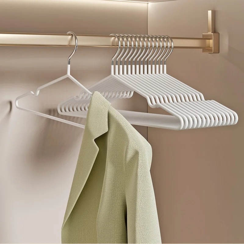 

10pcs Waterproof Metal Anti Slip Clothes Hanger Household For Coat Pant Closet Organization Seamless Simple Clothes Hanger Hooks