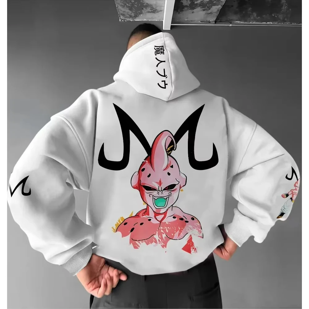 

Новая толстовка с принтом Dragon Ball Majin Buu 2026 года, унисекс, мужская и женская, спортивная толстовка, топы в стиле Harajuku Y2K