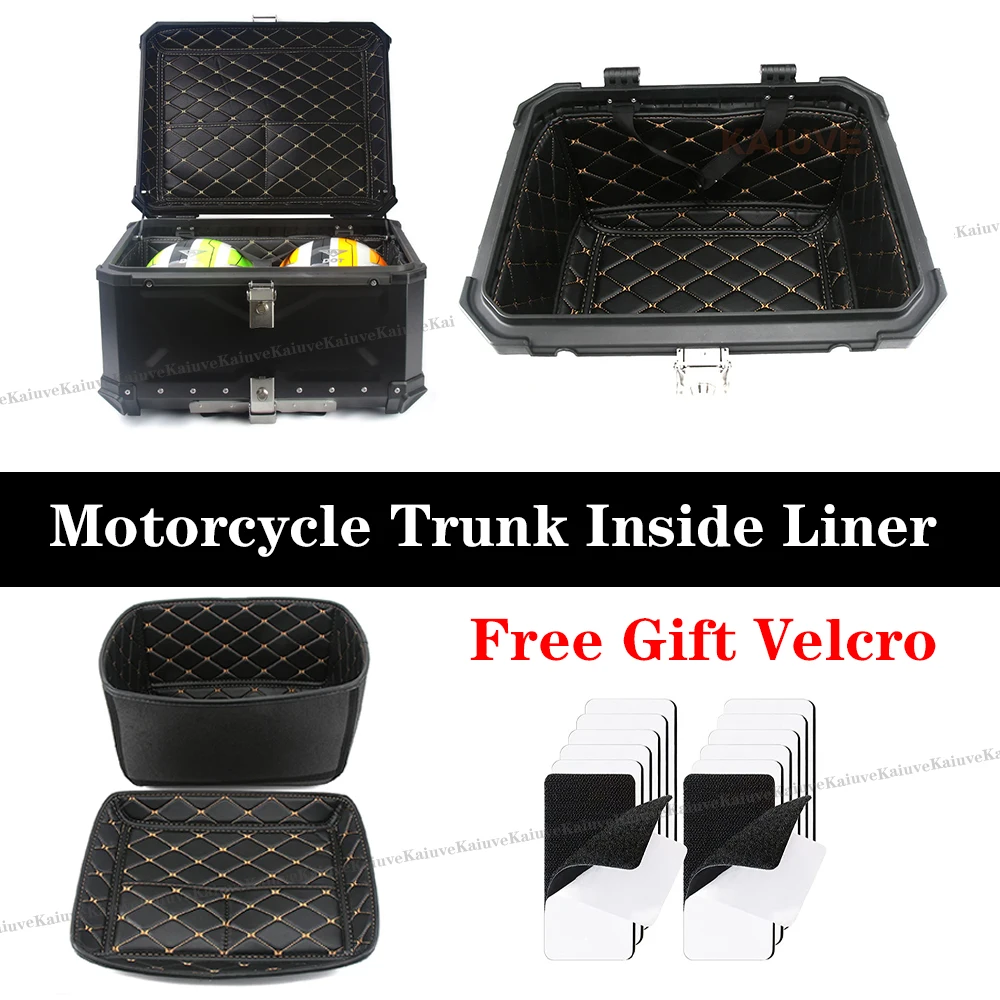 For 28L 36L 45L 55L 65L 80L 100L Motorcycle Top Box Rear Trunk Tail Luggage Case Inside Liner Inner Lining Leather Inner Pad ﻿