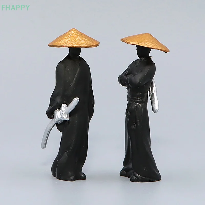 1PC Fairy Garden Miniatures Cool Chinese Kung Fu Swordsman Figure Sand Table Layout Mini Landscape Supplies Desk Decoration