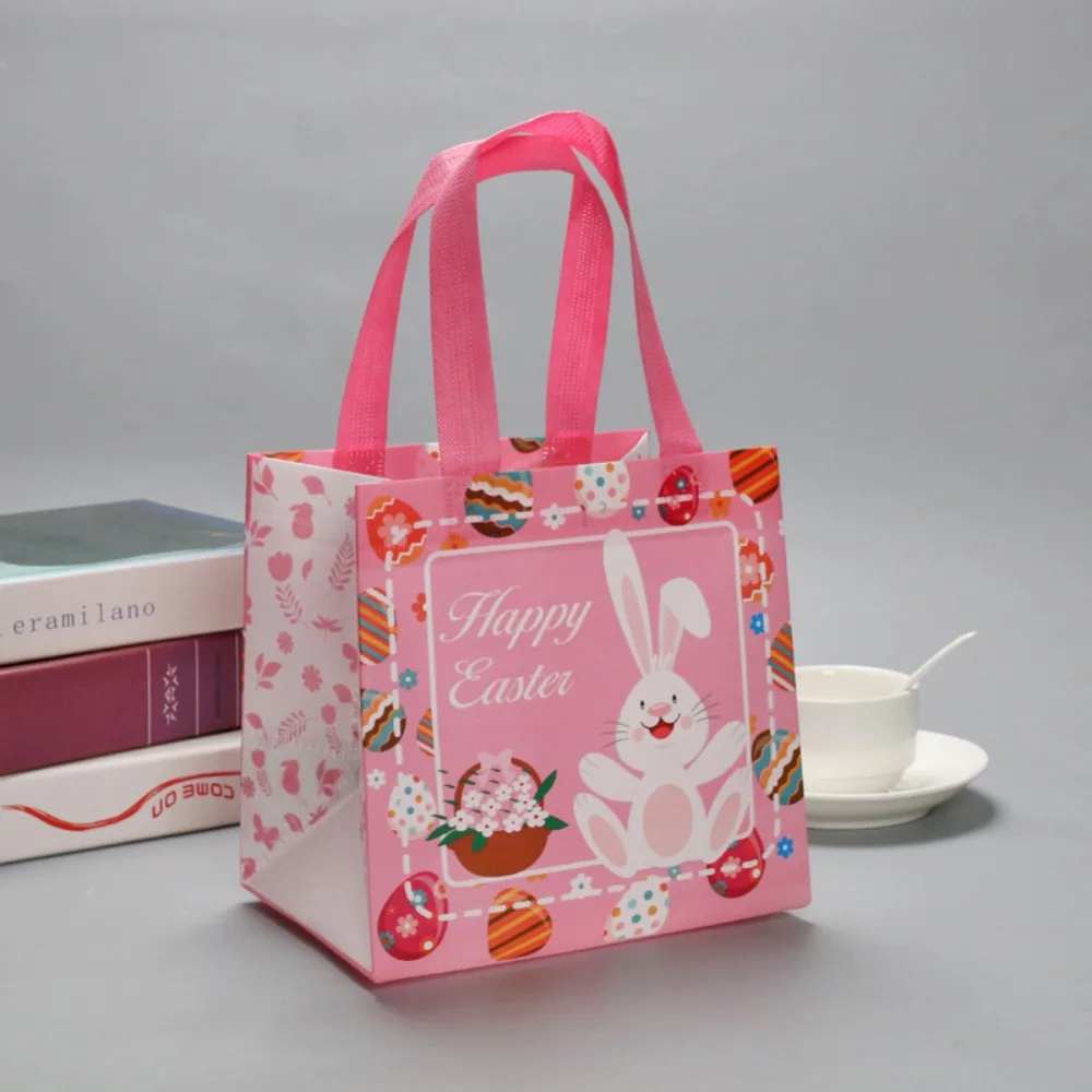 Happy Easter Egg Easter Handbag Non-woven Dustproof Tote Bags Moisture-Proof Bunny Shopping Bag Easter