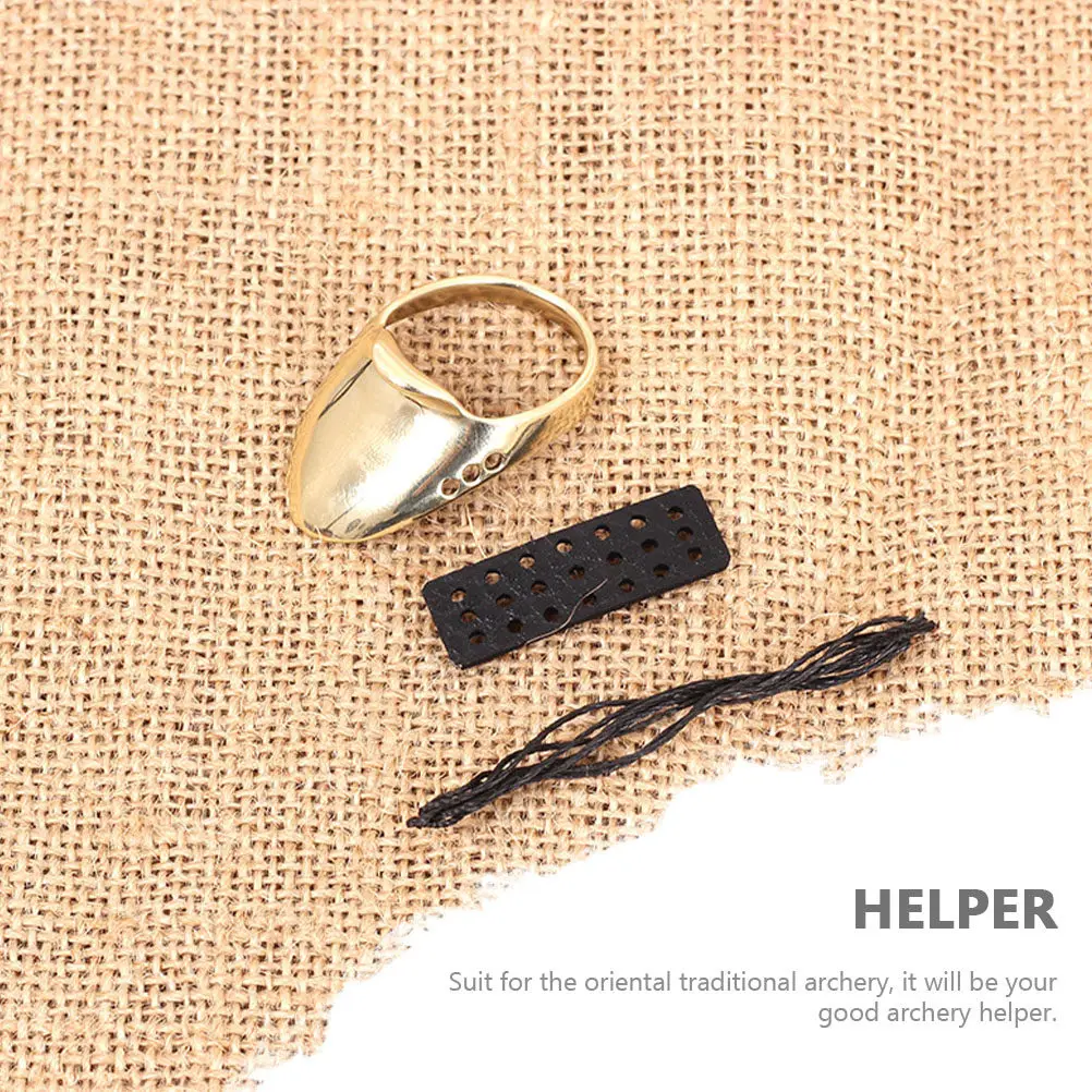 

1 комплект износостойких латунных кольцевых накладок для стрельбы из лука, точно изготовленных, эргономичных, для защиты большого пальца, для традиционной стрельбы из лука, удобные для пальцев
