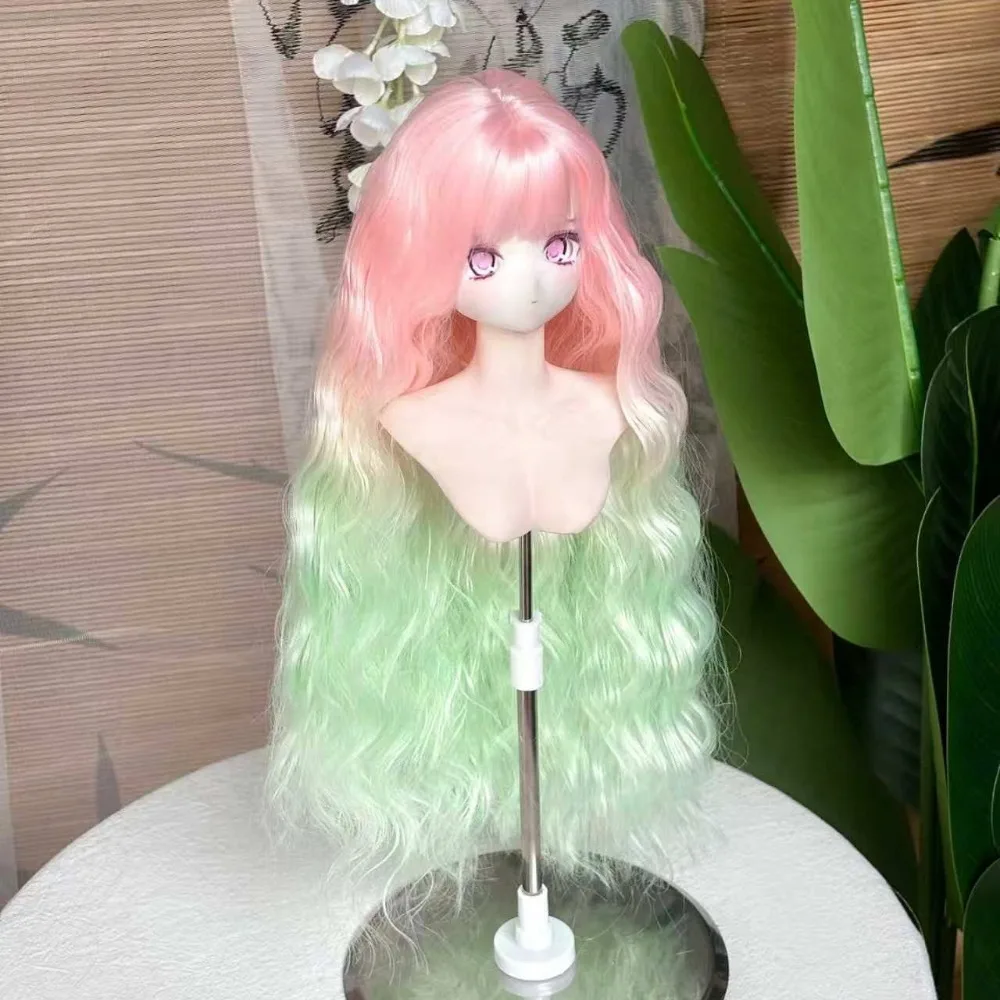 DIY Doll Dress Up Toy Pink Green Fringe Sea Water Wavy Curly Hair Doll Wig Accessories 3/4/6 Points Basic Embryo Development