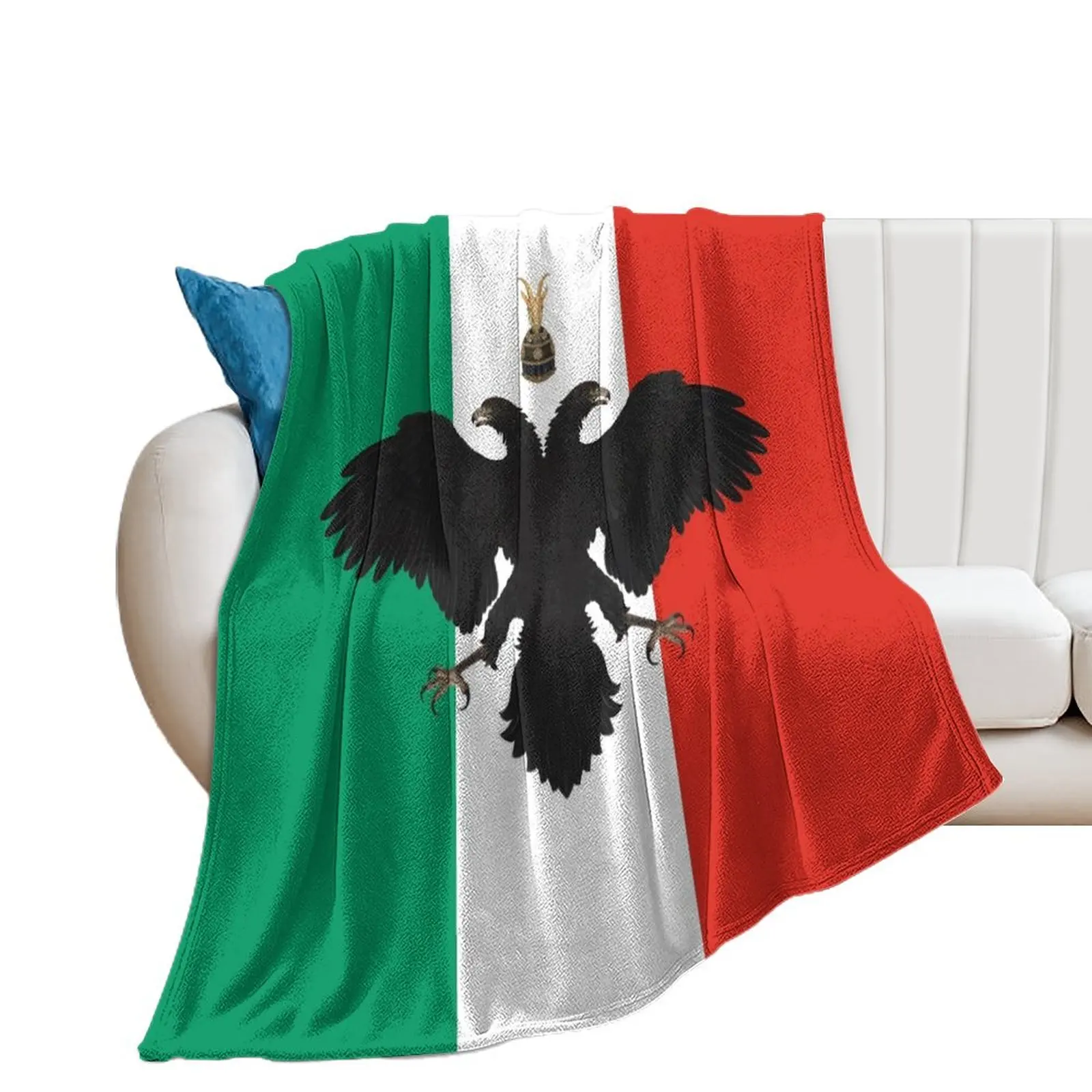 Arb?resh? Albanian Italian Flag Throw Blanket Hair Bed covers warm for winter cosplay anime Blankets