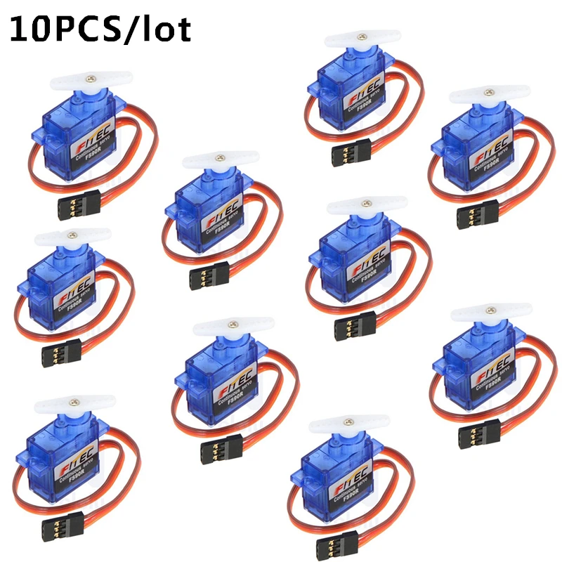 10 Uds FEETECH FS90R Micro 9g Servo para Mini Robot