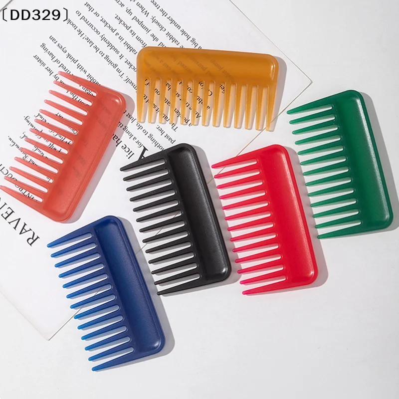 

Термостойкая расческа с широкими зубьями для распутывания волос, многоцветная плоская расческа для парикмахерских, инструмент для укладки волос в салоне красоты [DD329]