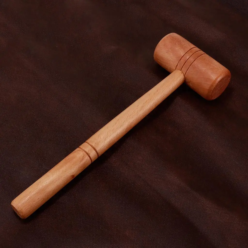 Natural Wooden Hammer Cylinder Head Watch Jewelry Repair DIY