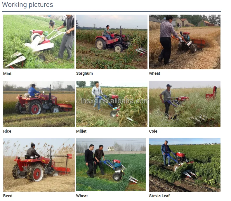 Wheat/Leek/Corn Cutting Machine Alfalfa Harvester/Small Walking Tractor Corn Harvester Parts Rice Wheat Reaper Head