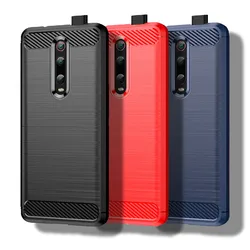 For Xiaomi Mi 9T Pro Case For Xiaomi Mi 9T Cover 6.39 inch Carbon Fiber Shockproof Silicone Bumper For Xiaomi Mi 9T Pro 4G