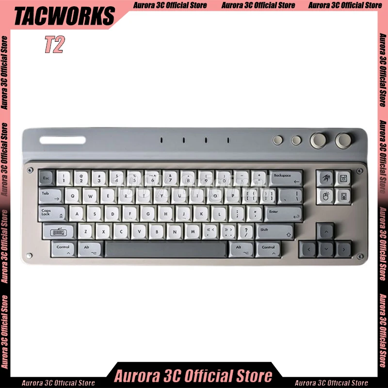 

Tacworks T2 Mechanical Keyboard Wireless Bluetooth Keyboard 2mode Rgb Custom Aluminium Alloy 65% Pairing Esports Gamer Keyboards