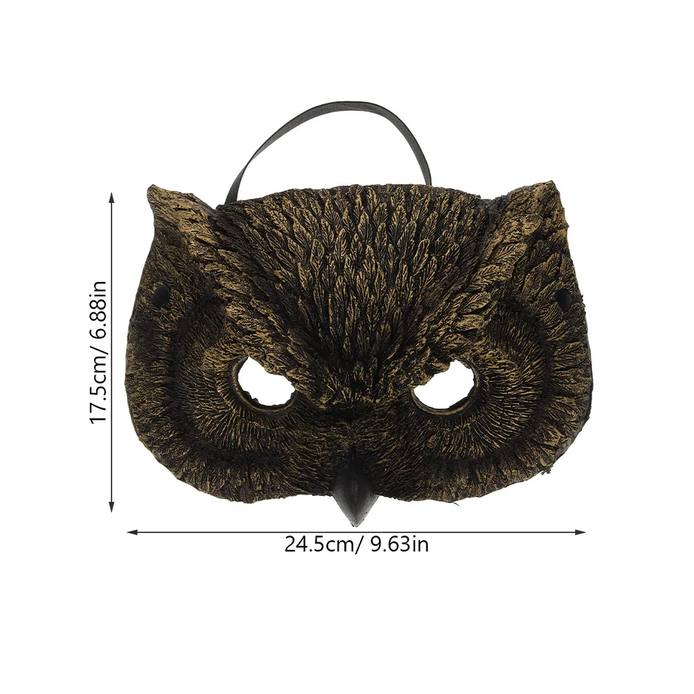 2Pcs Owl Mask Halloween Masquerade Costume Adult Half Face Cosplay Masks for Boys Men Halloween Masks for Woman