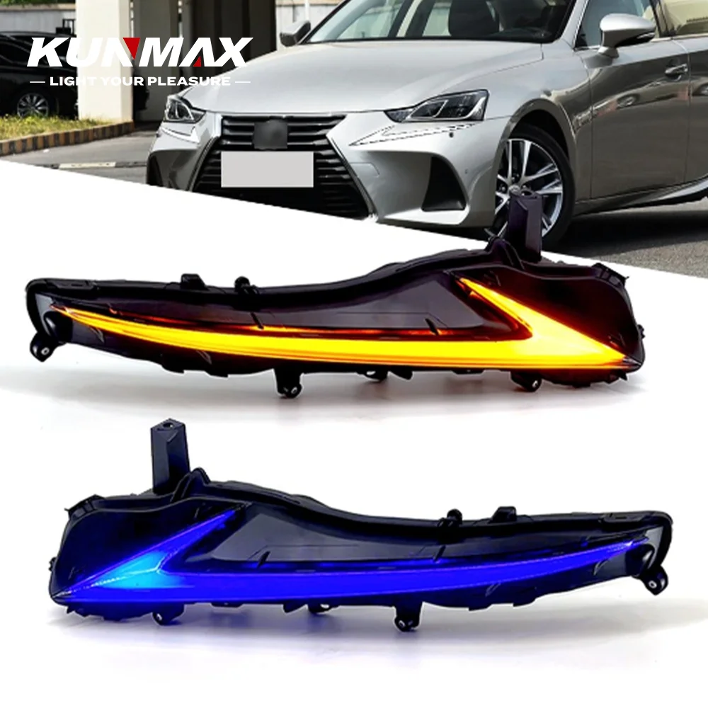 Pair Of Car Headlight Assembly For Lexus IS300 Day Running light LED Flowing Water Headlights Flicker DRL HeadLamp Plug and Play