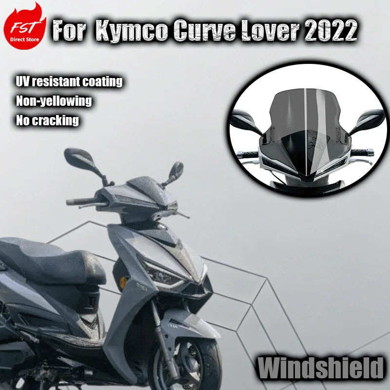 

For 2022 Kymco Curve Lover Motorcycle Windshield Modification Kit Front Windscreen Chest Protection Plate Custom Accessories