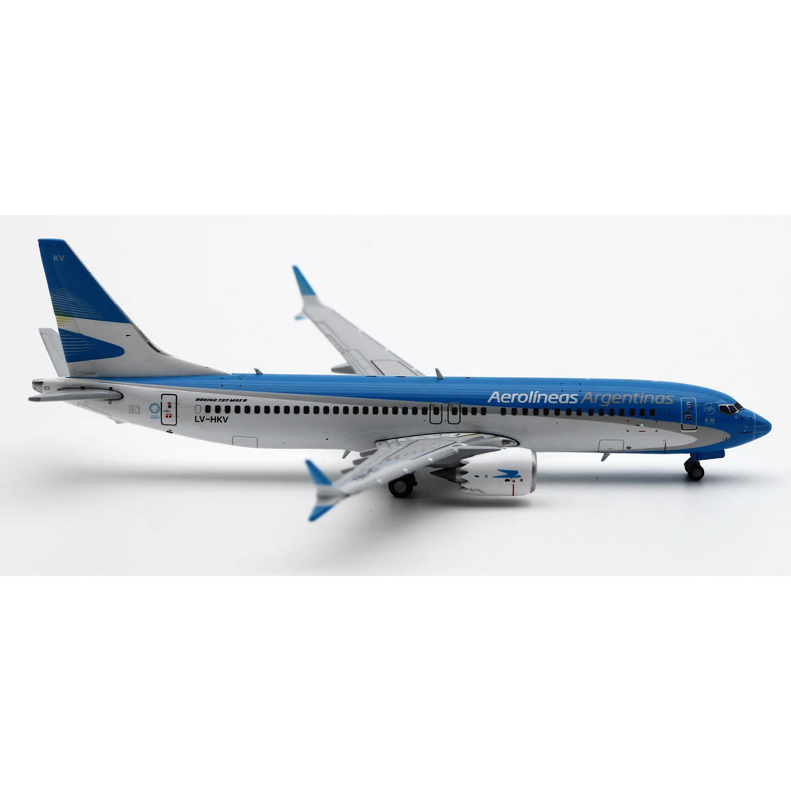 LH4197 Alloy Collectible Plane Gift JC Wings 1:400 Aerolineas Argentinas Boeing B737-8max Diecast Aircraft Jet Model LV-HKV