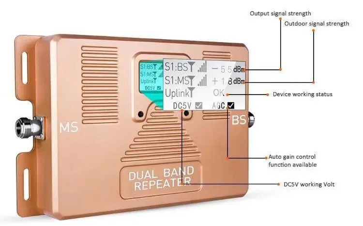 Dual Band Mobile Signal Repeater 2G 3G 4G Amplifier Network Booster LTE DCS GSM signal booster for cell Phon