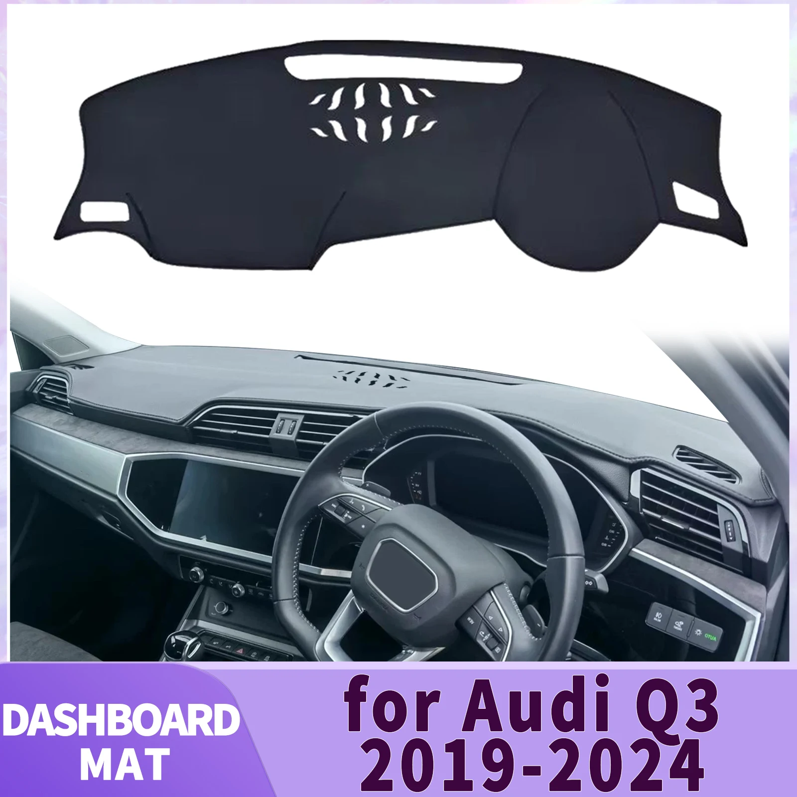 

fit for Audi Q3 2024 2023 2022 2021 2020 2019 Car Accessories Dashmat Dashboard Cover Pad DashMat Sunshade Protective Carpet