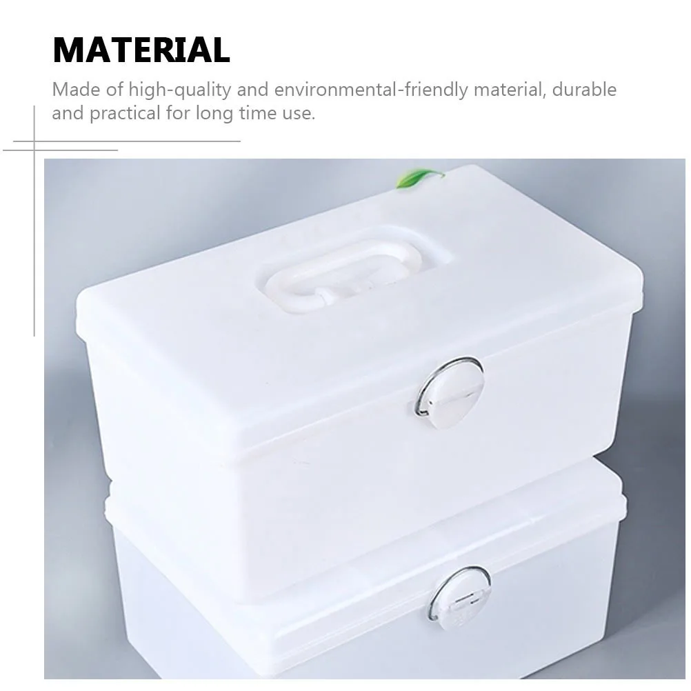 White Portable Mahjong Organizer Large Capacity Storage Box Premium Material Easy to Clean Multi Purpose Use Mahjong Box