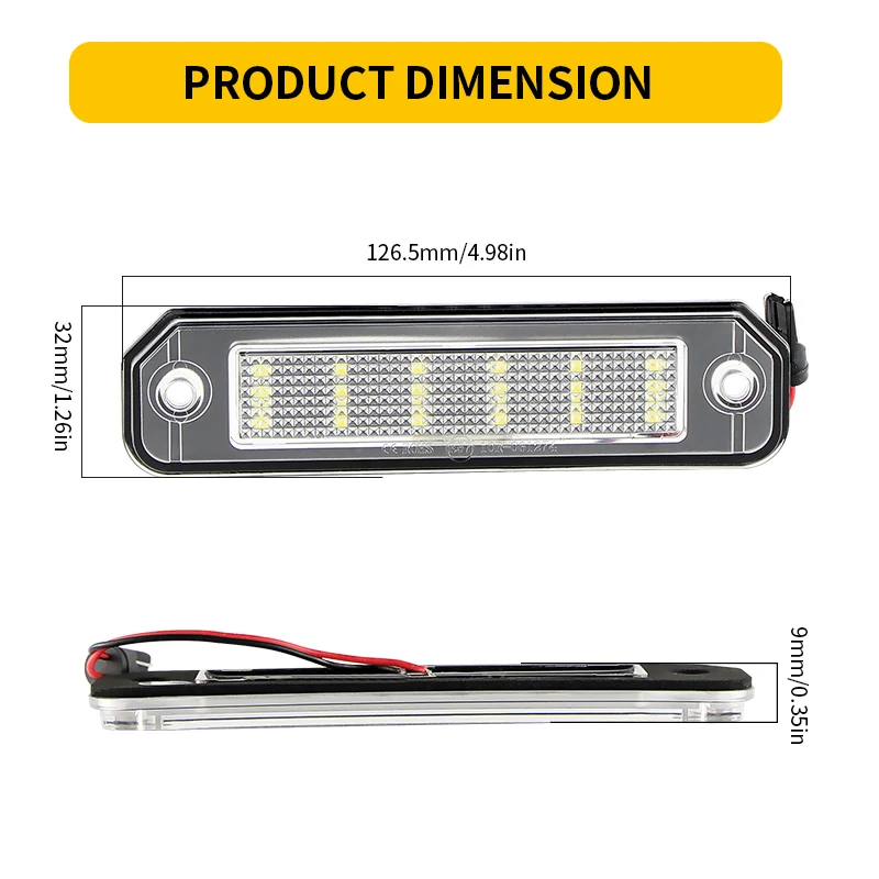 2PCS White LED Number License Plate Lights Canbus ​For Honda Del Sol 2-Door 93-97 Civic Coupe 96-00 Hatchback 92-95 Sedan 96-98